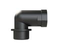 Conduit Fitting, Angled, Black, M20 x 1.5, Conduit Width - 17